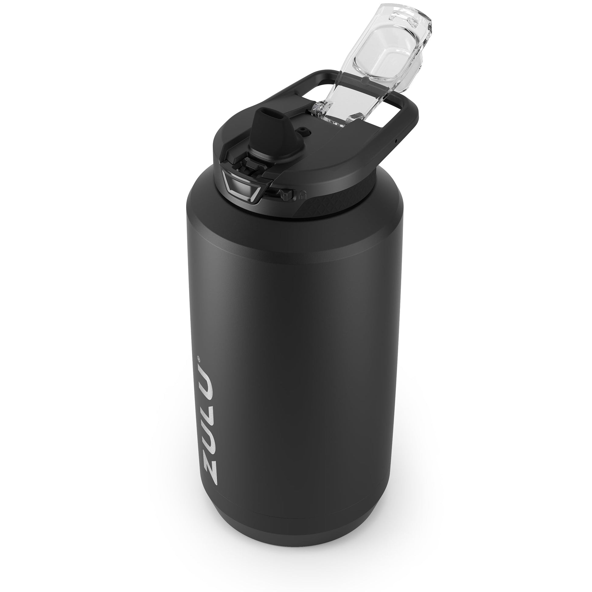 goals-stainless-steel-half-gallon-water-bottle-with-straw-r0 ZuluGoals64ozSSJug_Straw_AngleLidOpen_Keytography_Black.jpg